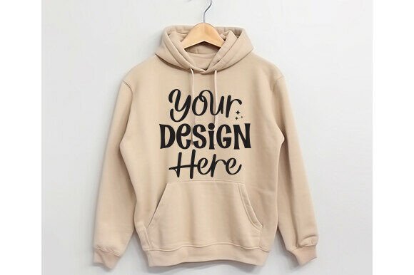 Download Gildan 18500 Hoodies Sand Mockup - Premium Resources